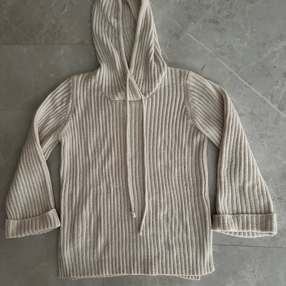 Coco + Carmen Cream Cowl Neck Sweater with Relaxed Fit